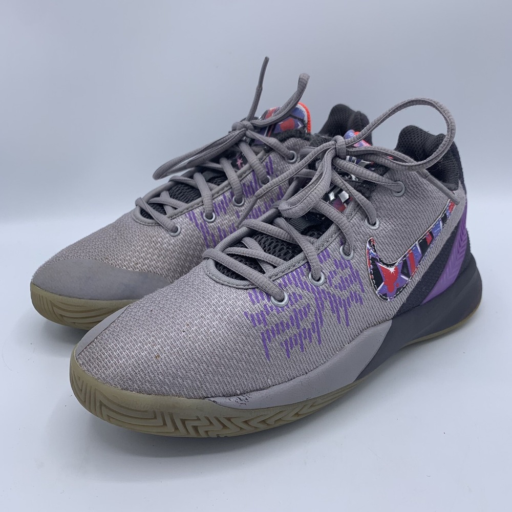 Nike Kyrie Flytrap II Grey Violet Basketball Sneakers AQ3412-003 Youth Size 5.5Y